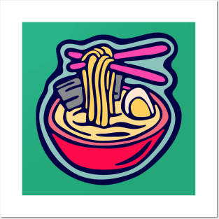 Ramen Noodles Bowl illustration Posters and Art